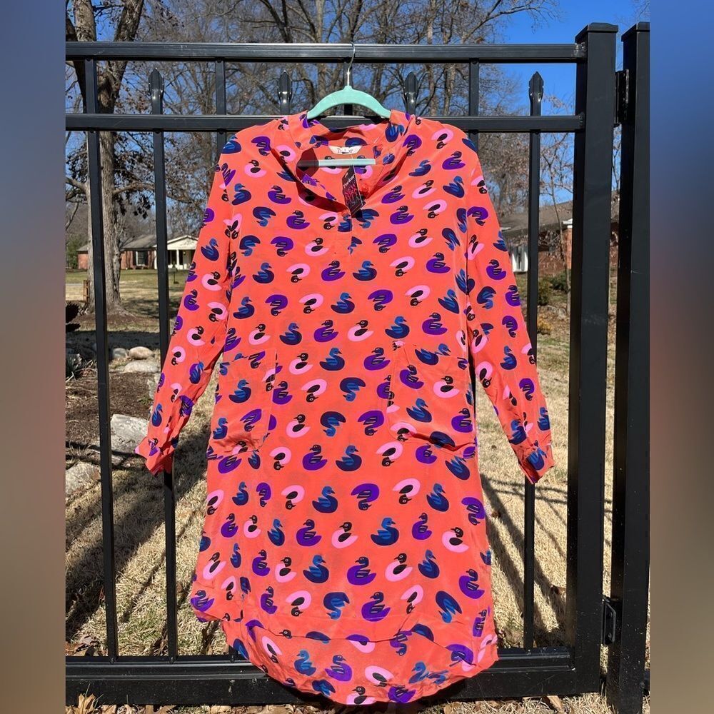 Tucker 100% Silk Tunic Dress NWT